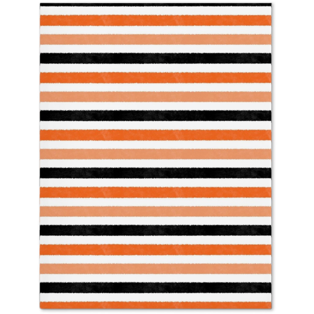 Halloween Stripes - Orange and Black Journal, Orange, Orange