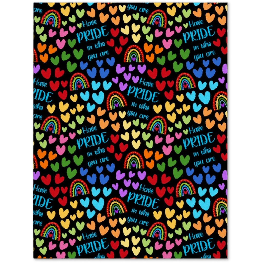 Have Pride in Who You Are Rainbows and Hearts Journal, Multicolor