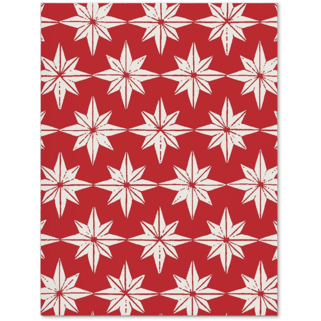 Christmas Star Tiles Journal, Red, Cherry