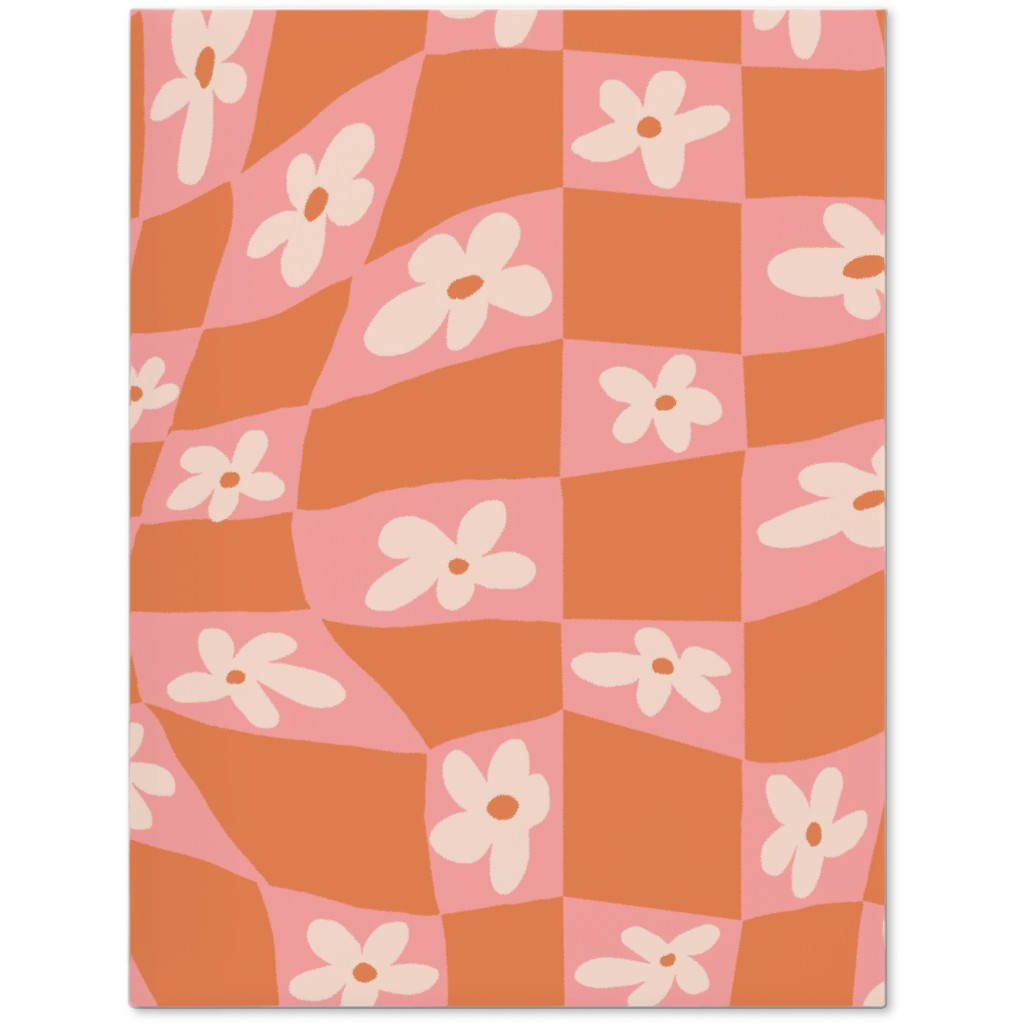Trippy Chamomile - Floral - Orange and Pink Journal, Orange