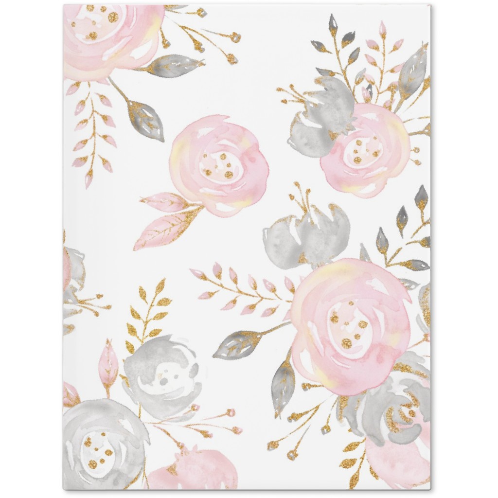 Floral - Blush Journal, Pink, Bright Pink