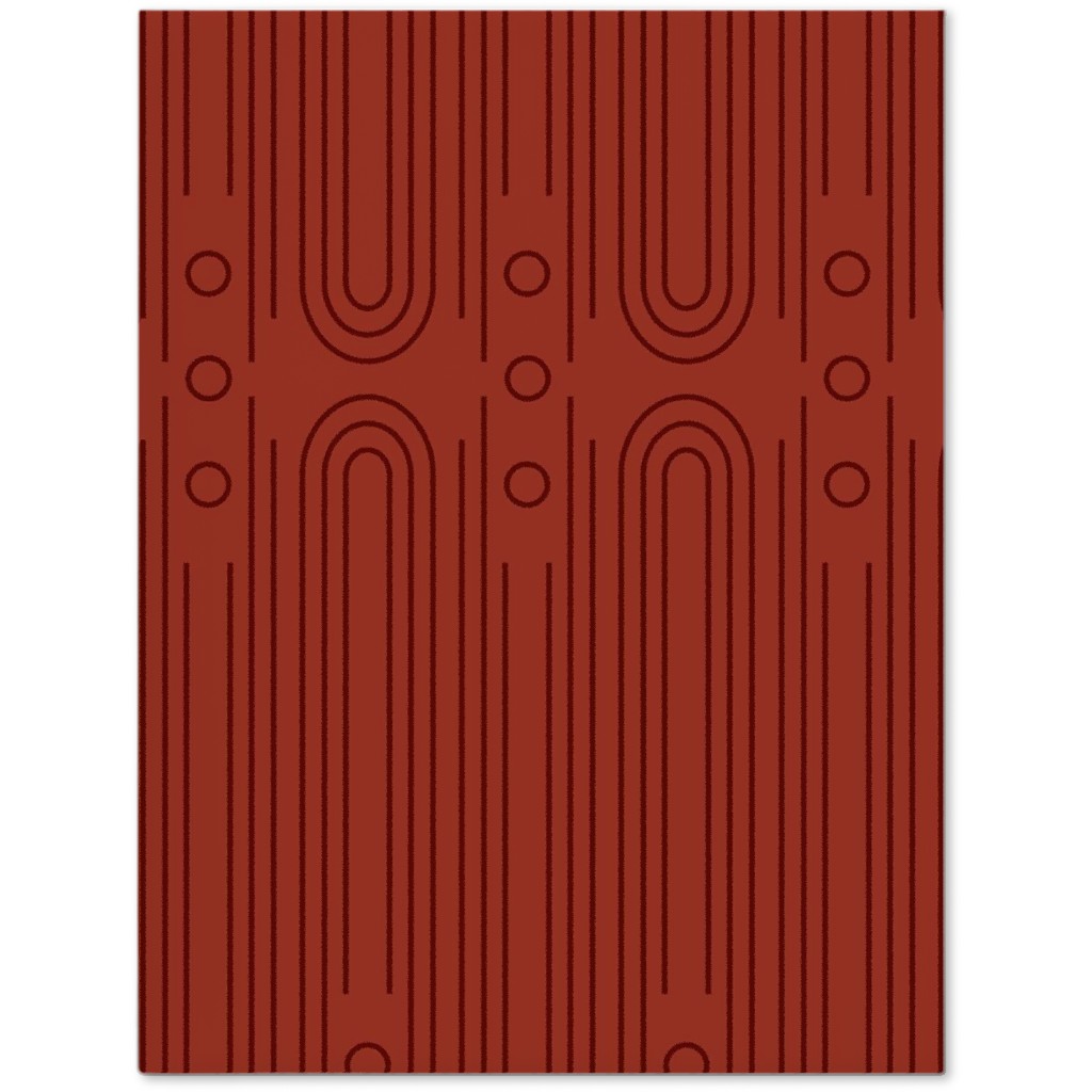 Art Deco Arches - Cranberry Journal, Red