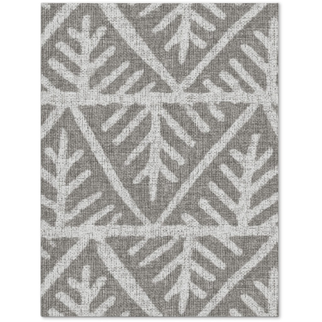 Textured Mudcloth Journal, Gray, Silver