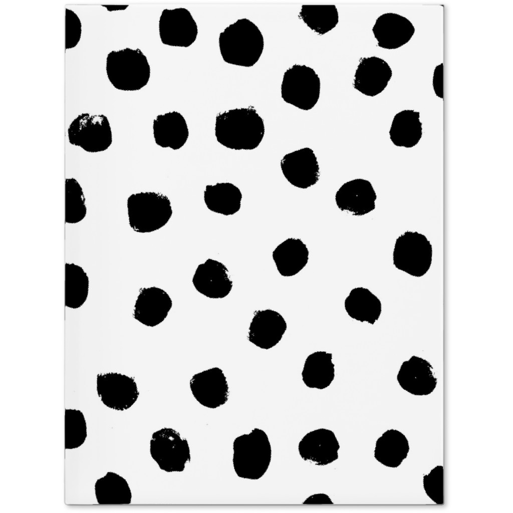 Soft Painted Dots Journal, White, Black