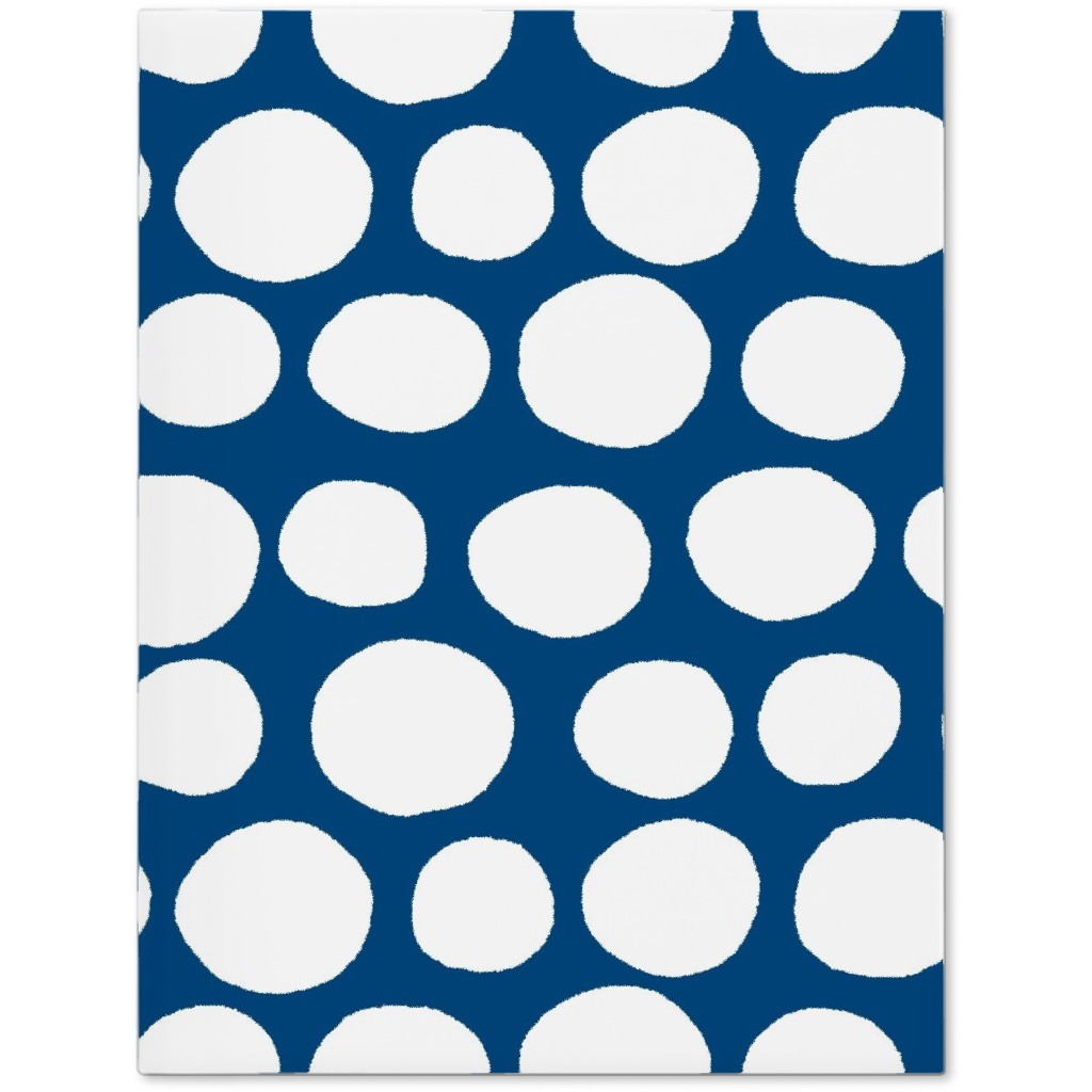Jumbo Peas - Deep Blue and White Journal, Blue, True Blue