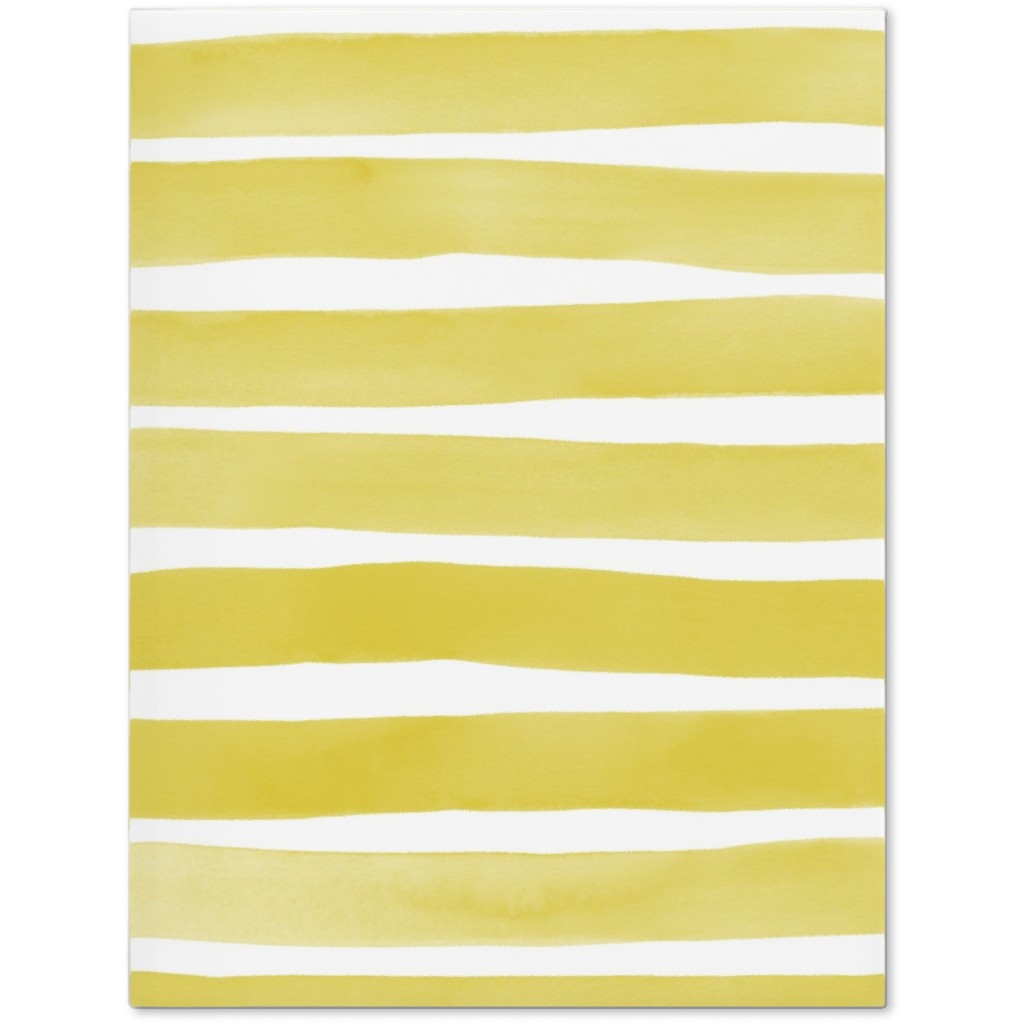 Imperfect Watercolor Stripes Journal, Yellow