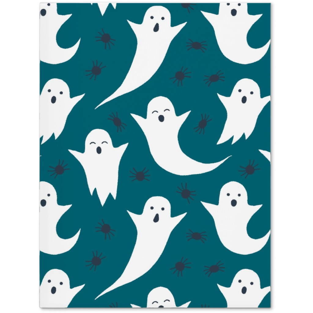 Halloween Ghosts - Dark Teal Journal, Green