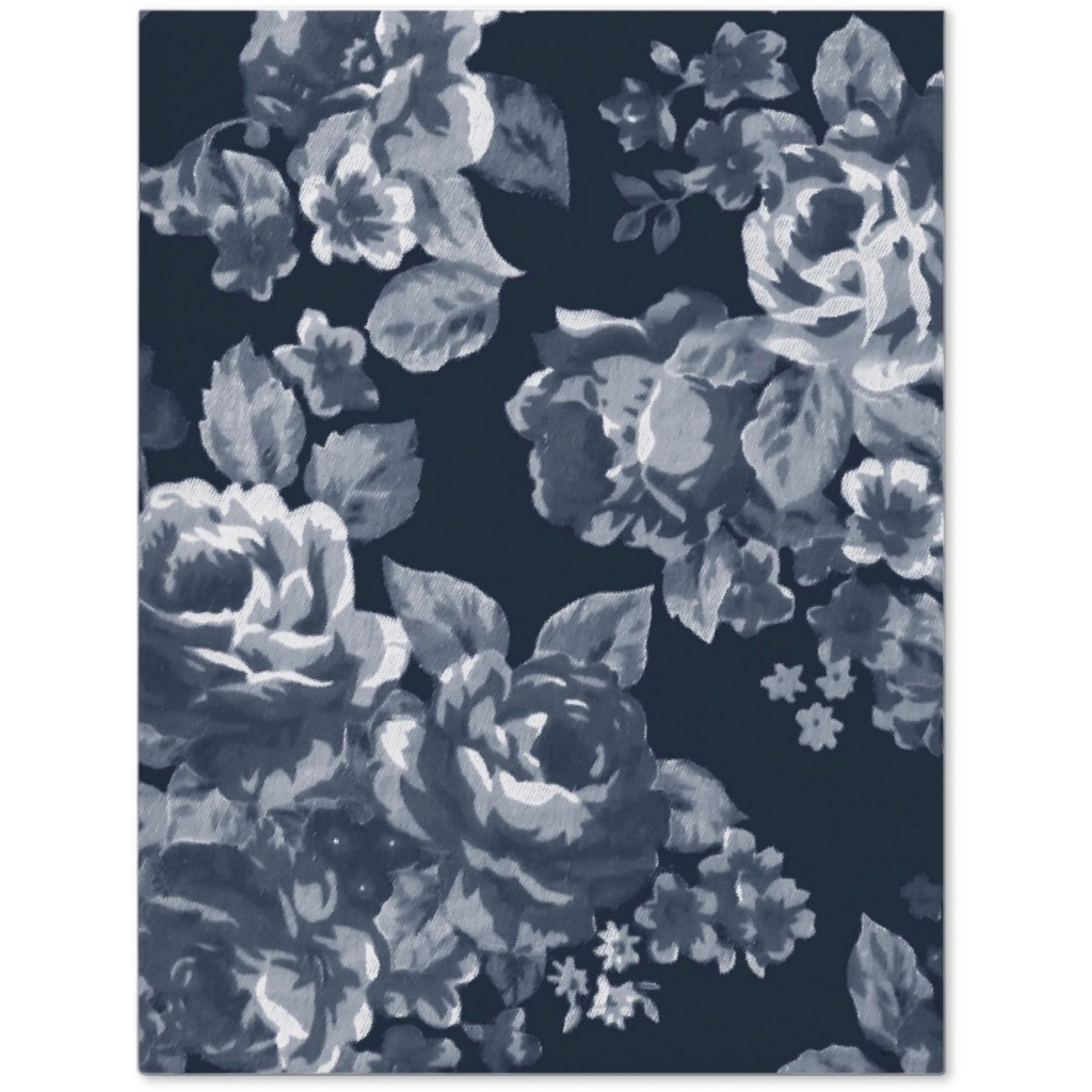 Navy Floral Journal, Blue, True Blue