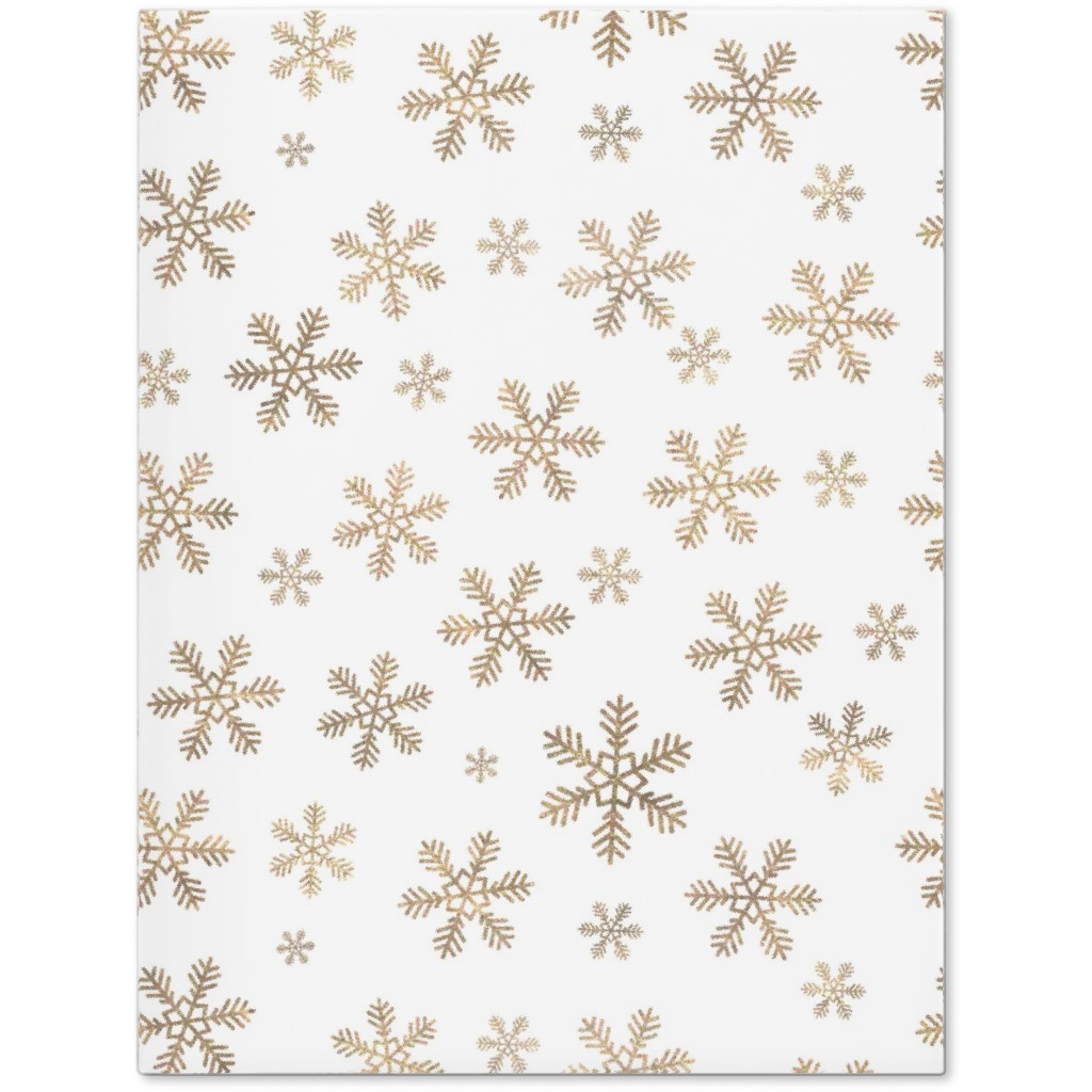 Holiday Snowflakes - Gold Journal, Yellow