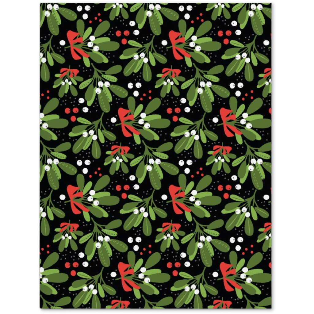 Mistletoe Night on Black Journal, Multicolor