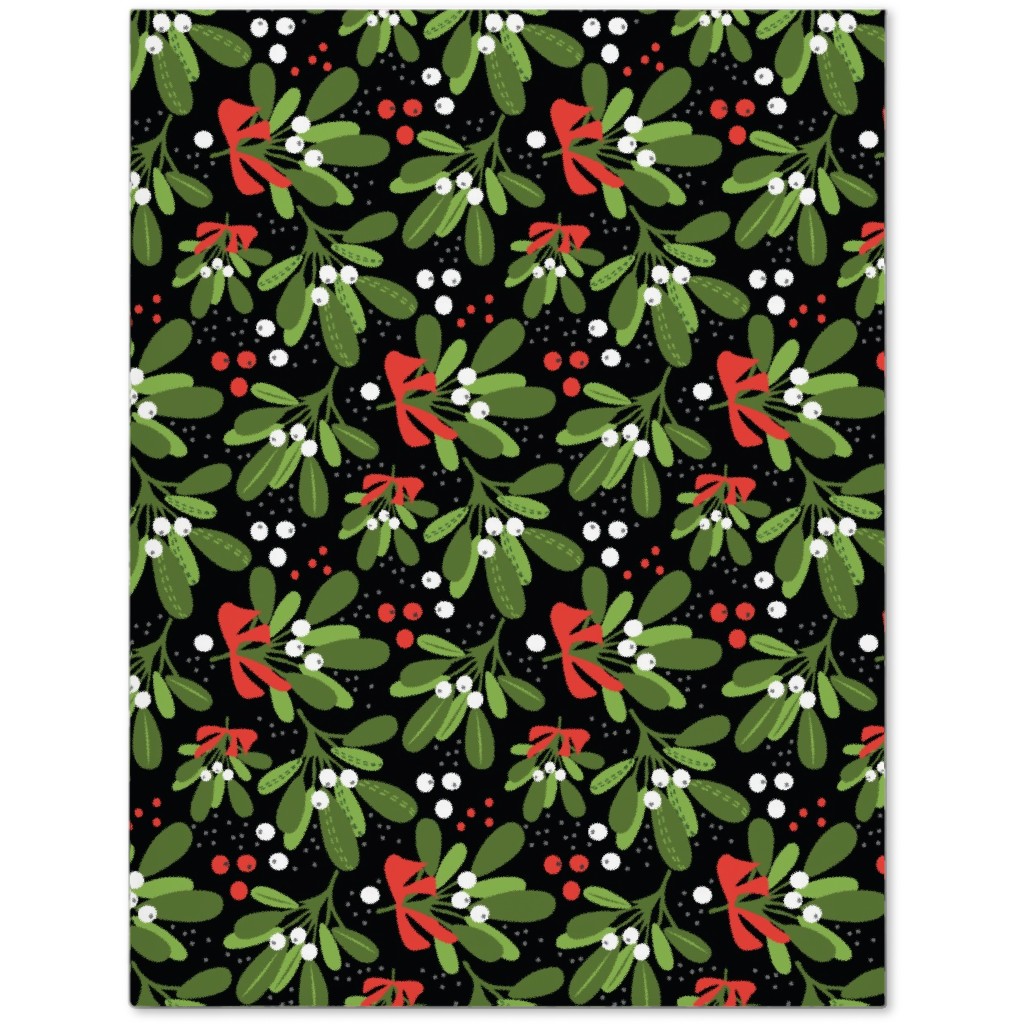 Mistletoe Night on Black Journal, Multicolor