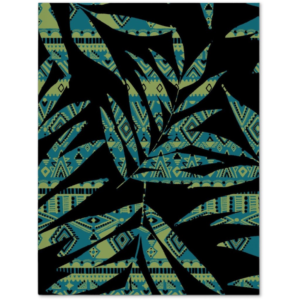 Patterned Palm - Dark Journal, Black, Black