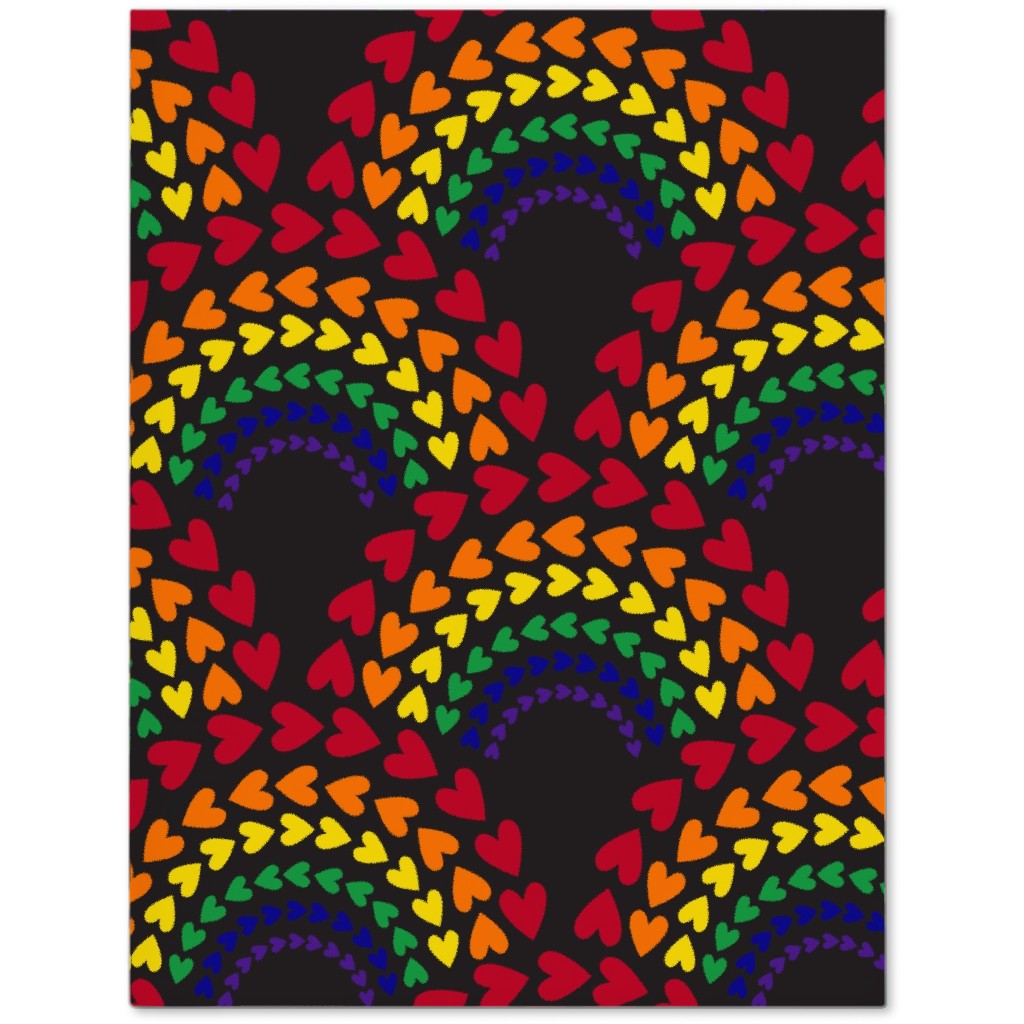 Rainbow Love Journal, Multicolor, Red