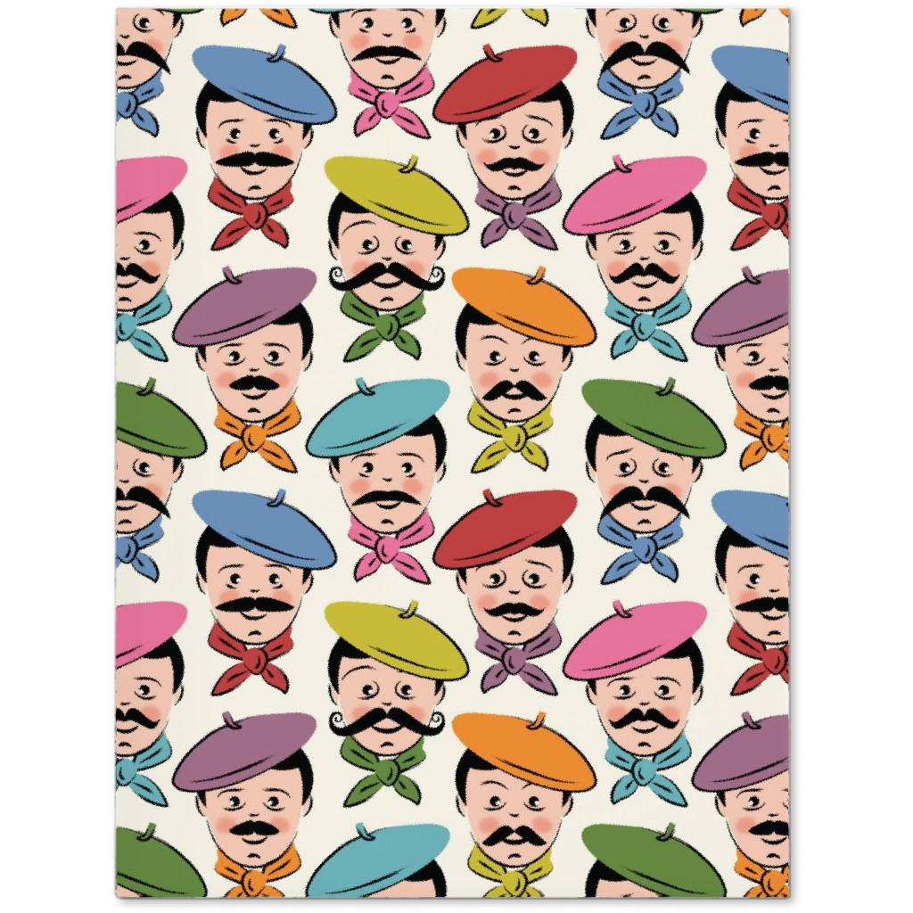 Men With Mustaches and Bandanas - Multi Journal, Multicolor