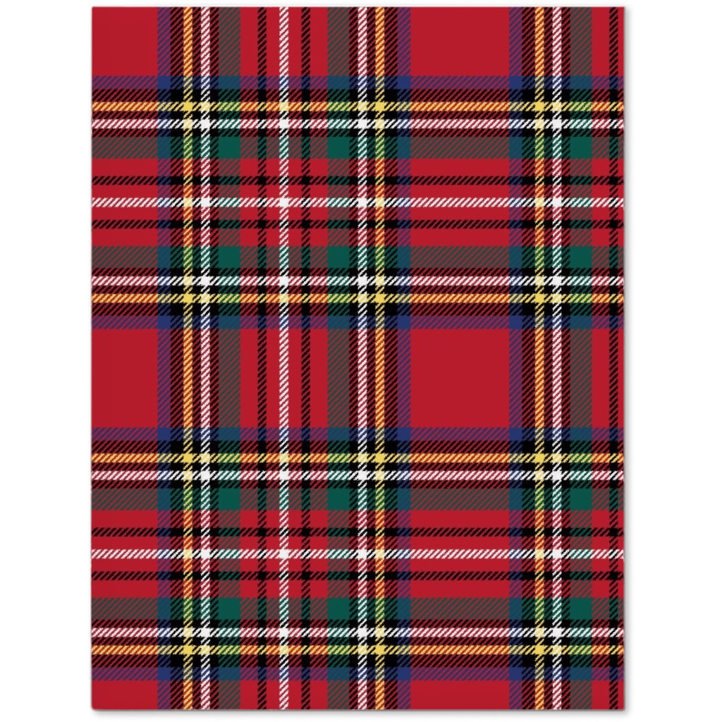 Royal Stewart Tartan Style Repeat Perfect for Christmas Journal, Red, Red