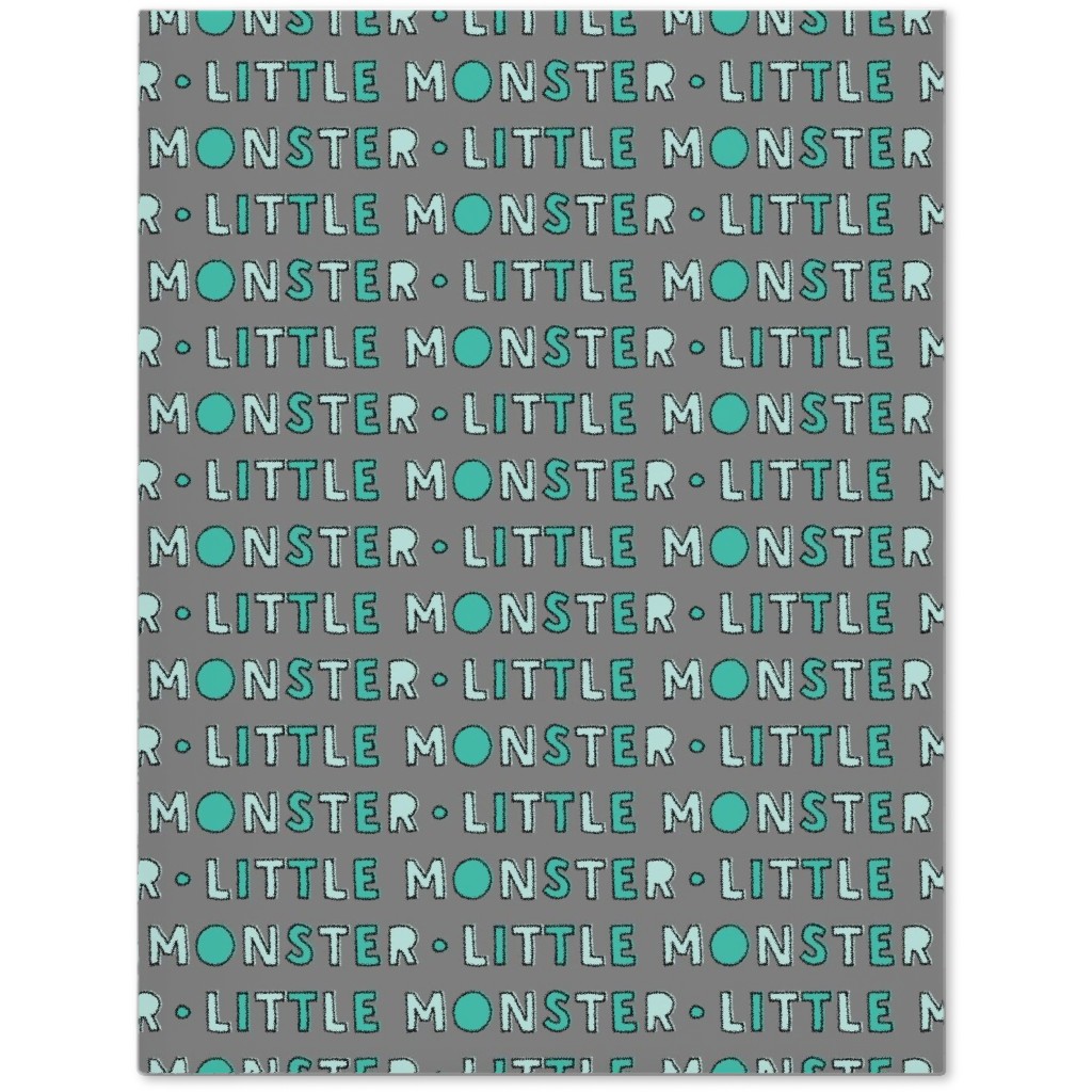 (Small Scale) Little Monster || Green on Grey Journal, Green