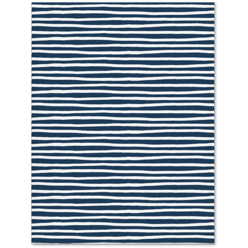 Navy Blue and White Stripes Journal, Blue