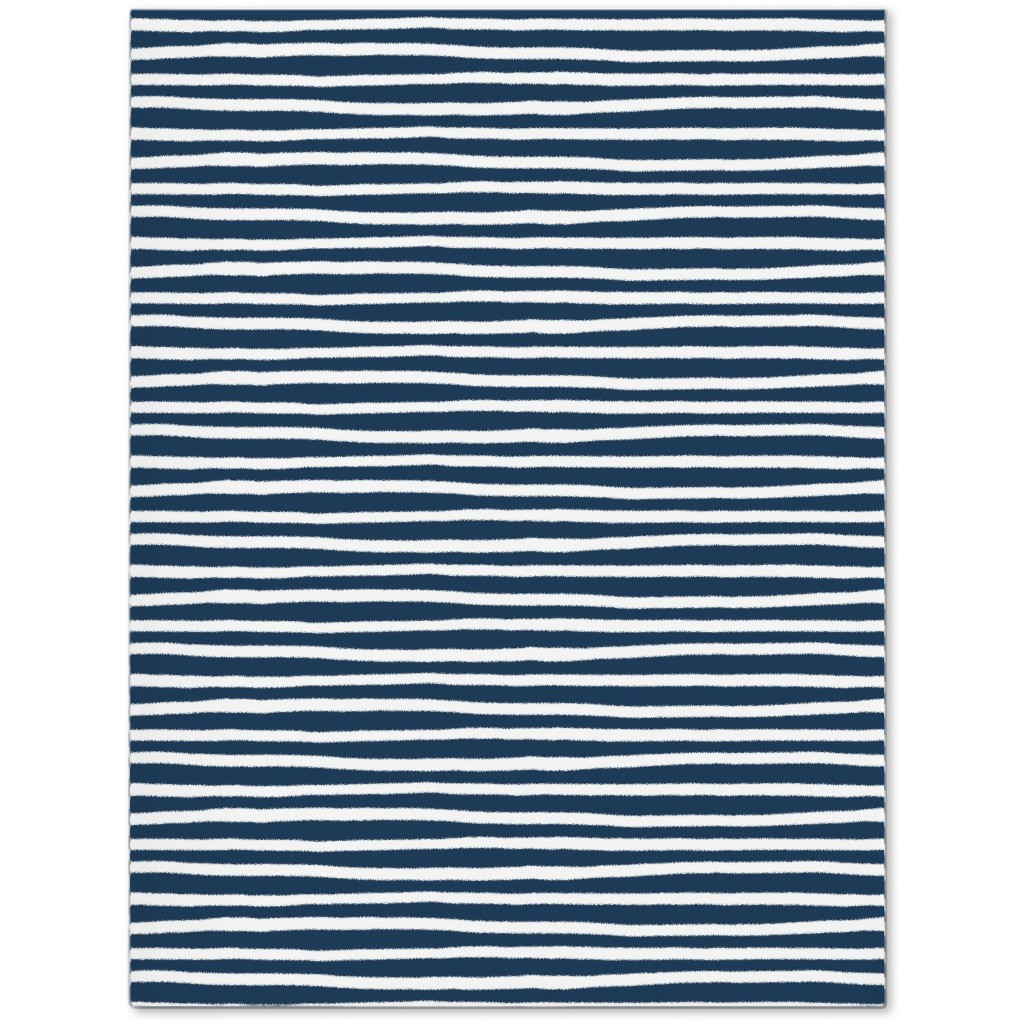 Navy Blue and White Stripes Journal, Blue, True Blue