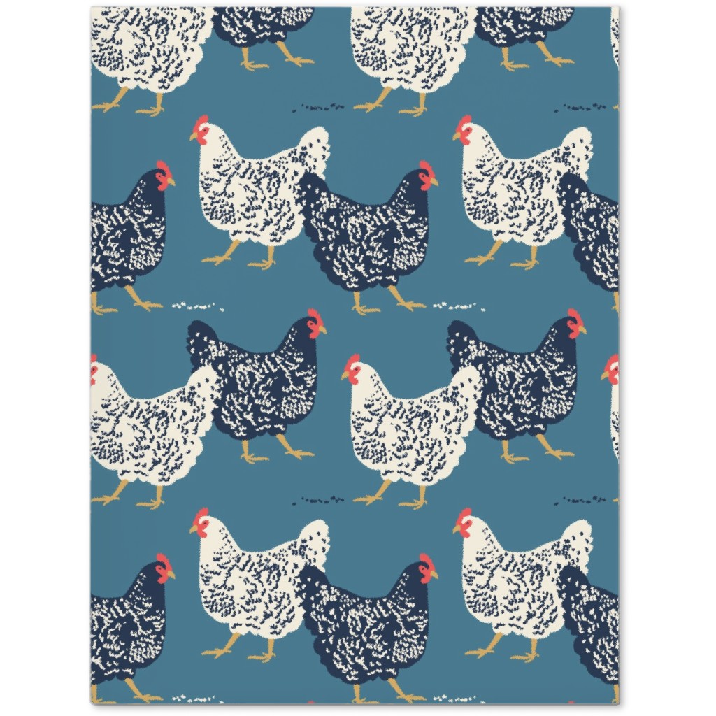 Farmhouse Chickens - Blue Journal, Blue