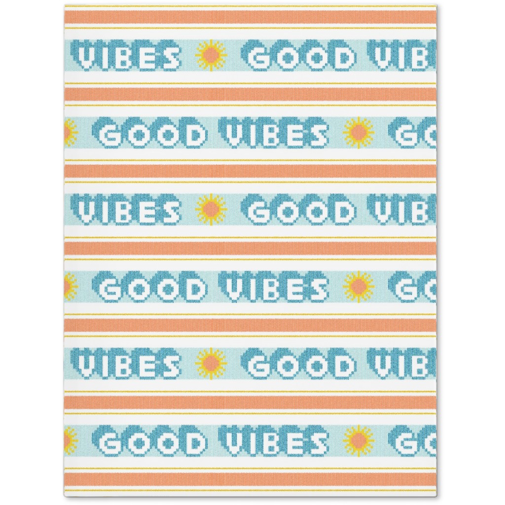 Good Vibes Vintage Typography Journal, Orange, Orange