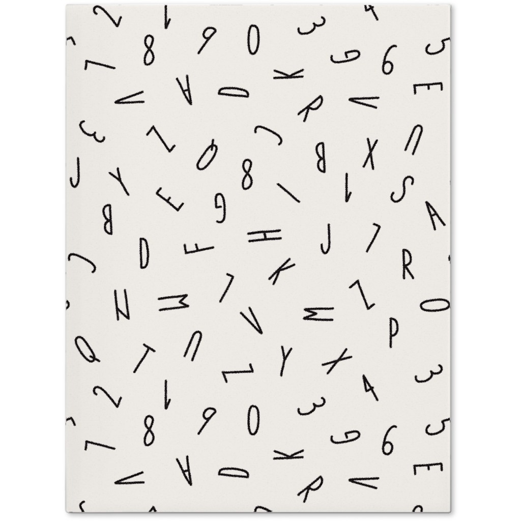 Little Alphabet - Ivory and Black Journal, Beige, Pearl