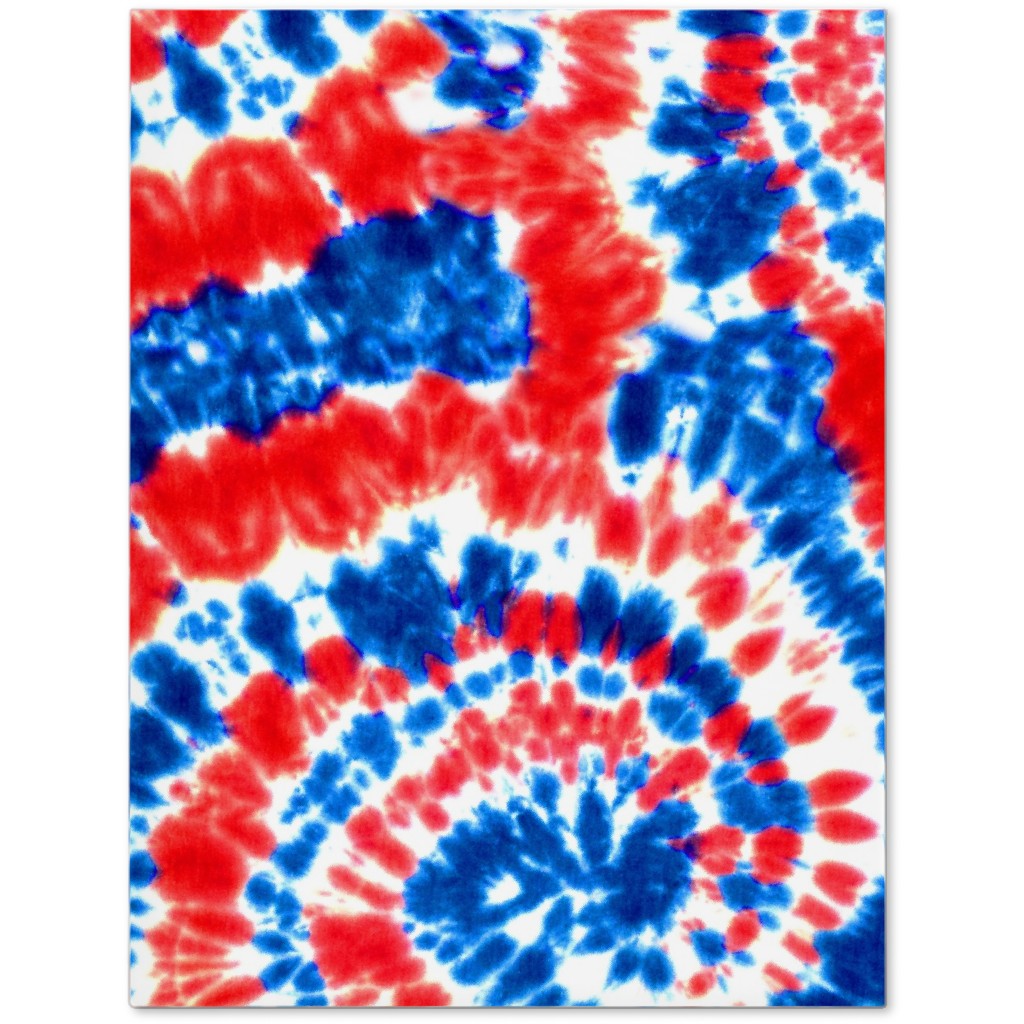 Tie Dye - Blue, Red and White Journal, Multicolor
