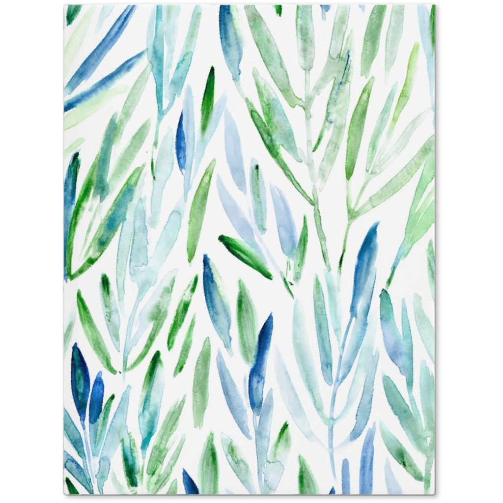 Watercolor Eucalyptus Leaves - Blue and Green Journal, Green, Classic Green