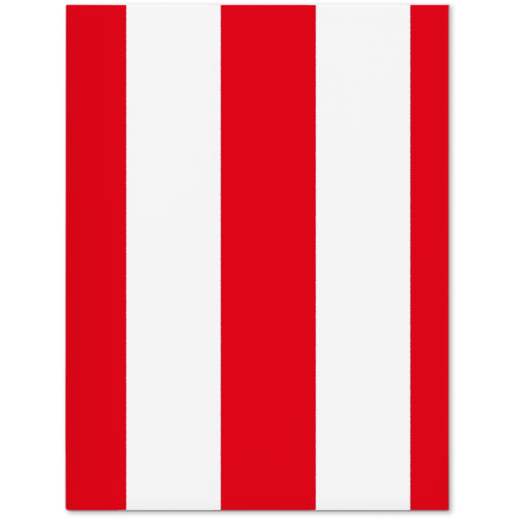 Turkish Stripes Vertical- Canada Day - Red and White Journal, Red, Red