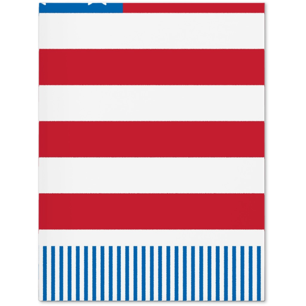 American Flag - Red, White and Royal Blue Journal, Blue