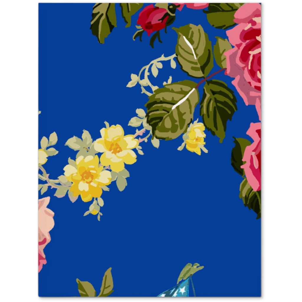 Americana Summer Roses - Blue Journal, Blue