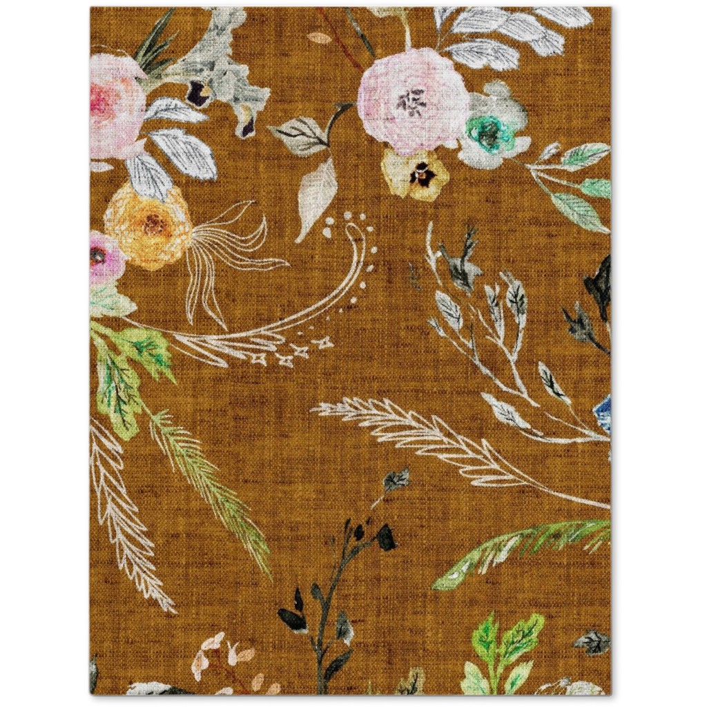 La Boheme Floral - Russet Journal, Brown, Brown