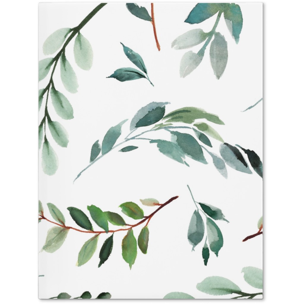 Paprika Floral Greenery Leafs - Green Journal, Green