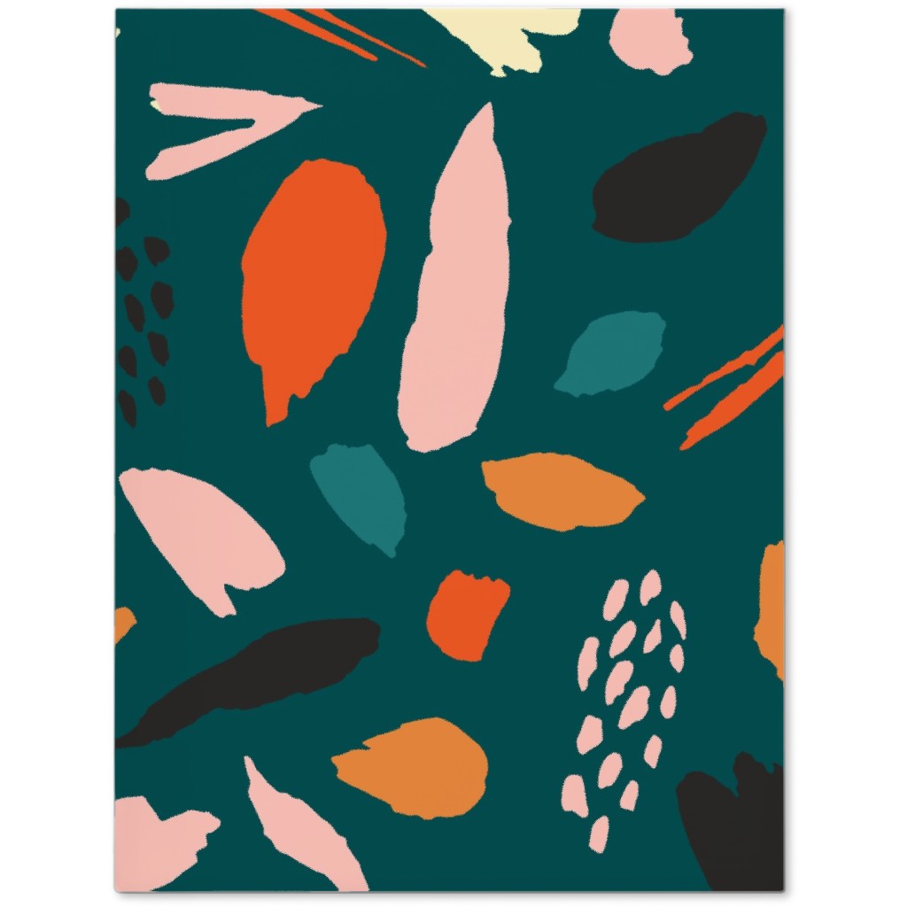 Splashes Pattern - Green Journal, Multicolor