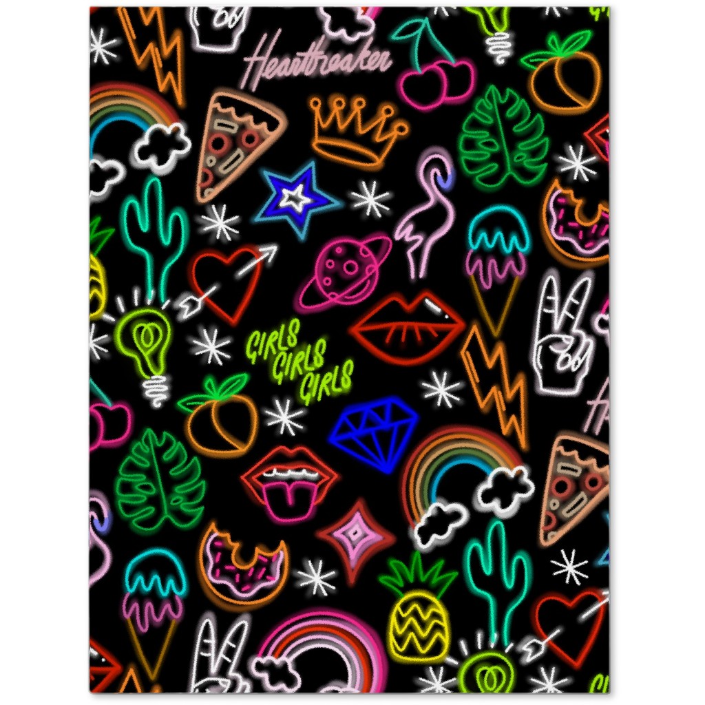 Neon Signs - Black Journal, Multicolor