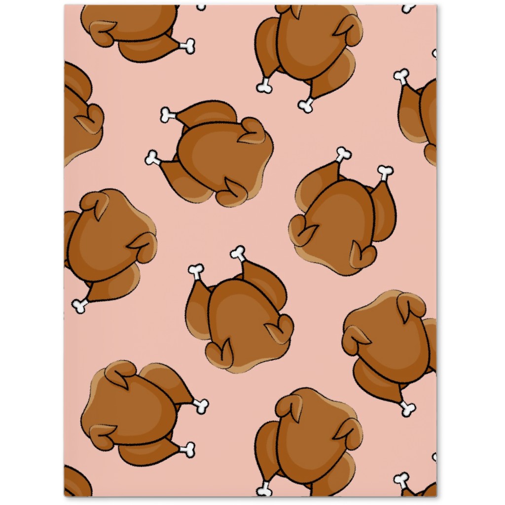 Thanksgiving Day Turkey Toss Journal, Pink, Beige