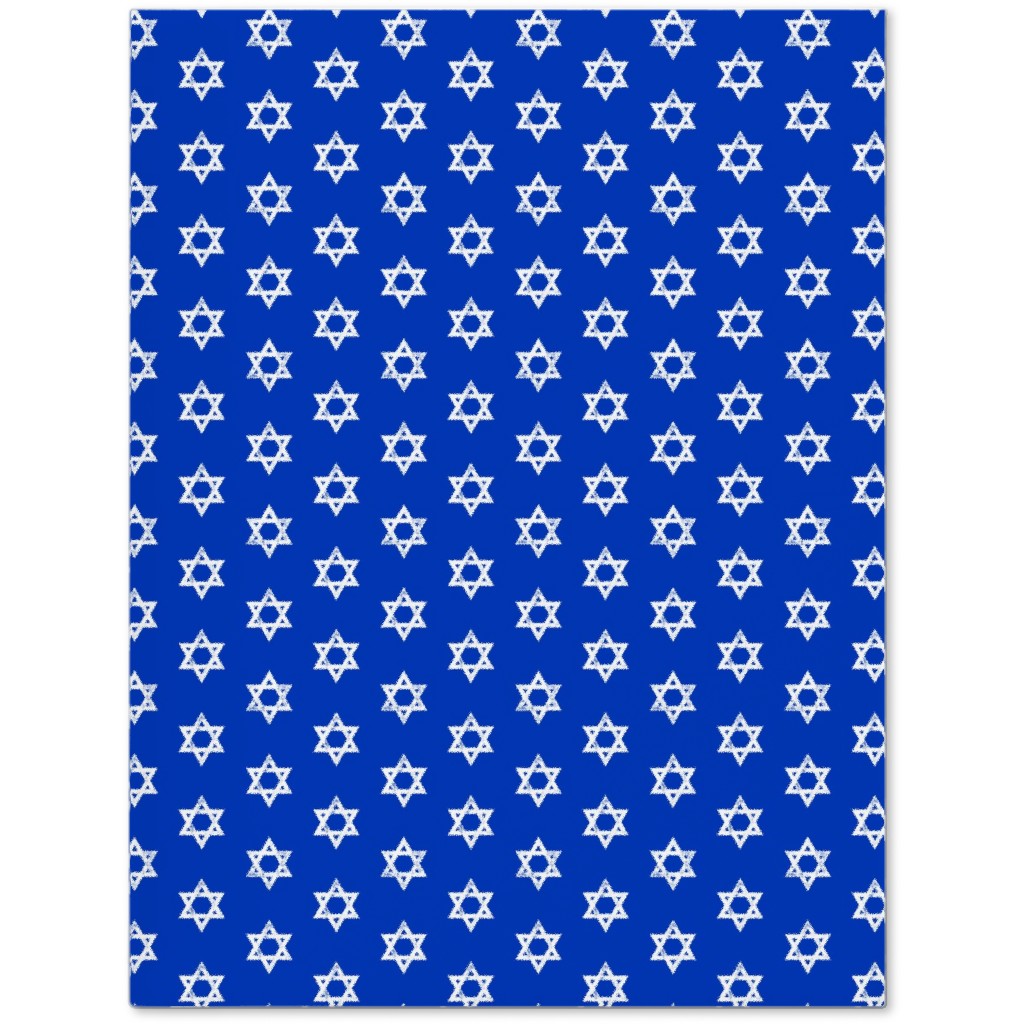 Star of David - White on Blue Journal, Blue, True Blue