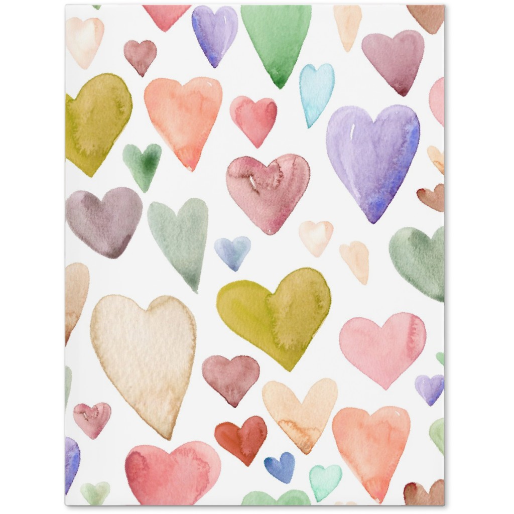 Earth Tone Hearts - Multi Muted Journal, Multicolor