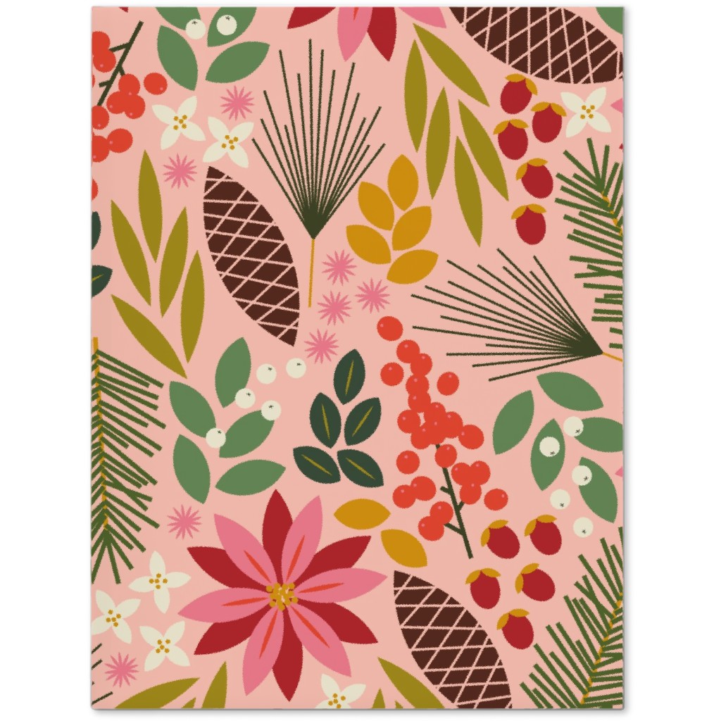 Pinecones and Berries - Pink Journal, Pink, Bright Pink