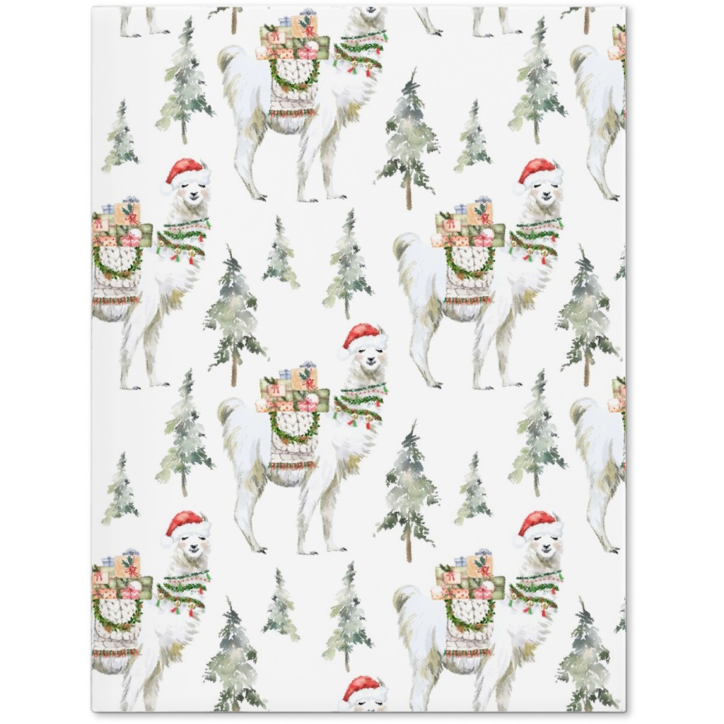 Winter Christmas Llama Journal, Multicolor