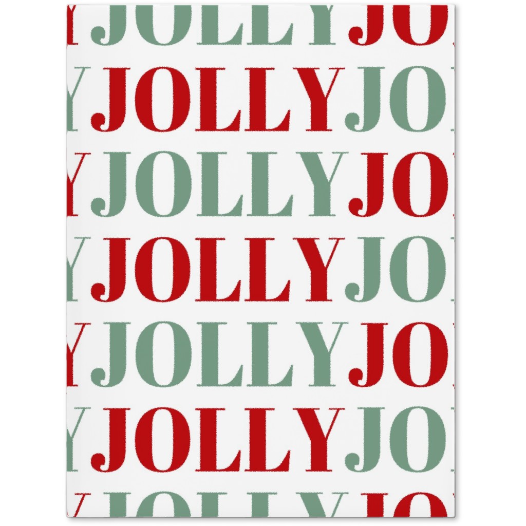 Jolly Print - Red and Green Journal, Red, Red