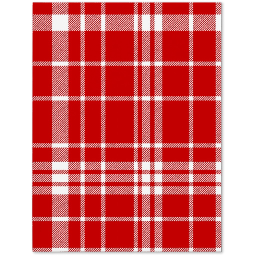 Tartan Check Journal, Red, Red