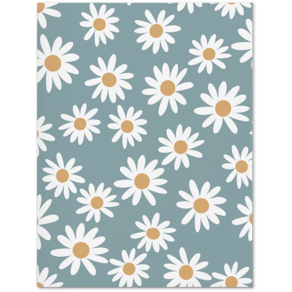 Daisies Journal, Blue, Cool Gray