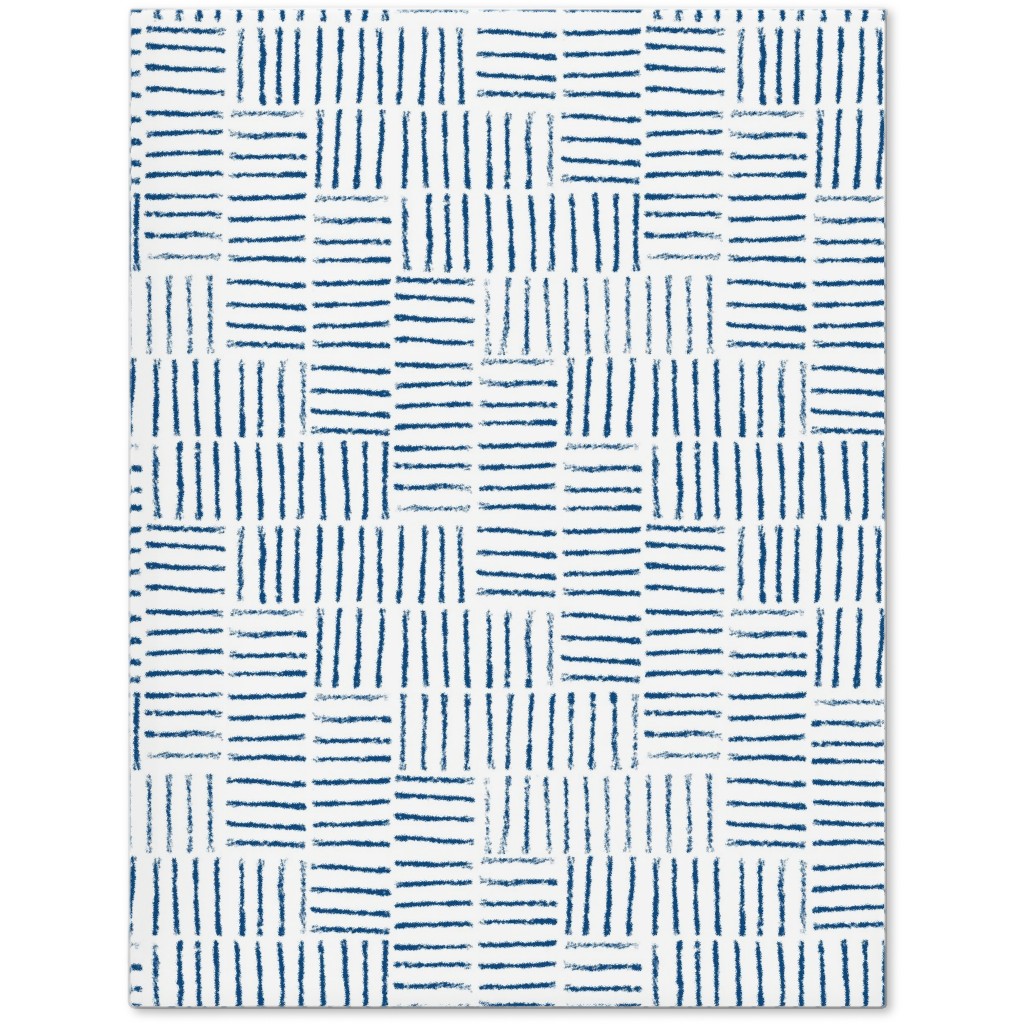Herringbone String - White & Classic Blue Journal, Blue