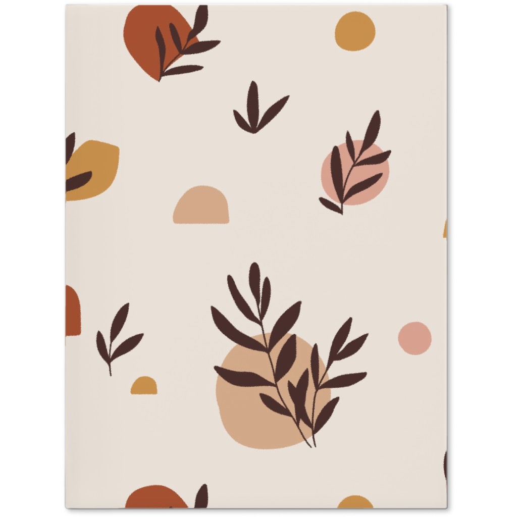 Abstraction and Tropical Leaves - Light Journal, Beige