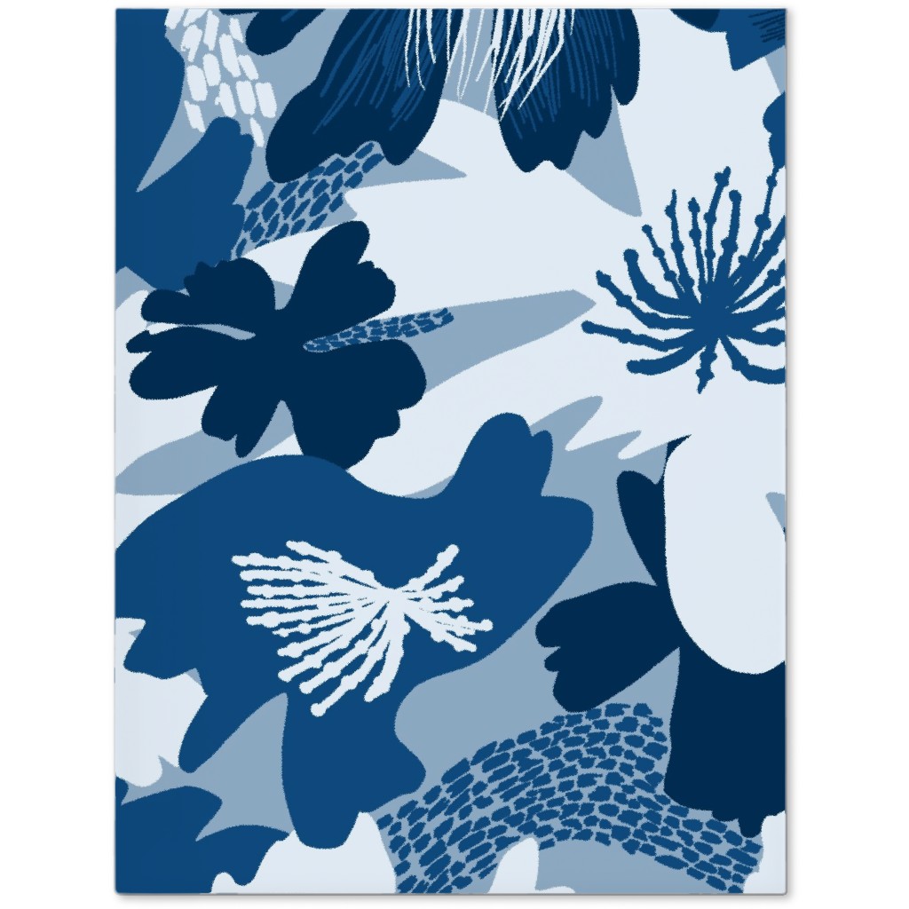 Barely Blue Floral Journal, Blue, True Blue