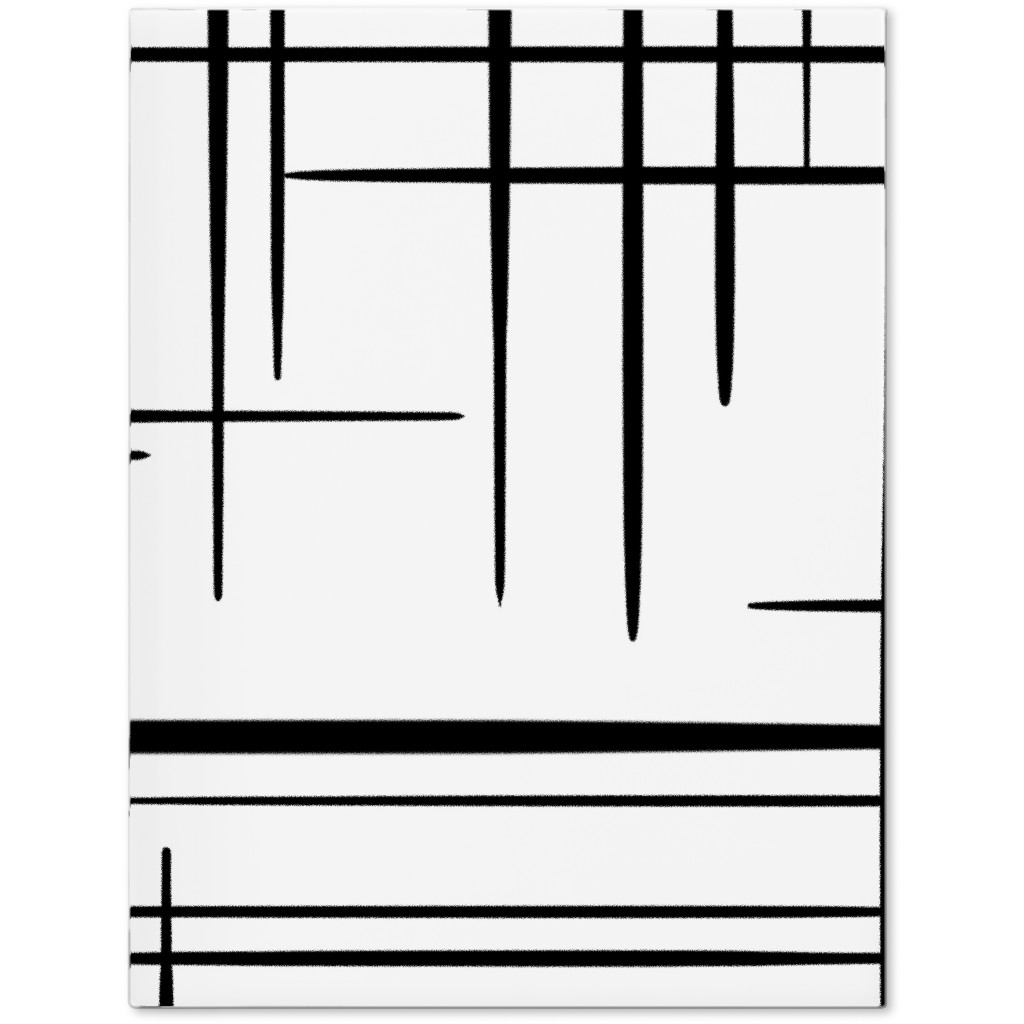 Abstract Line Pattern Journal, White