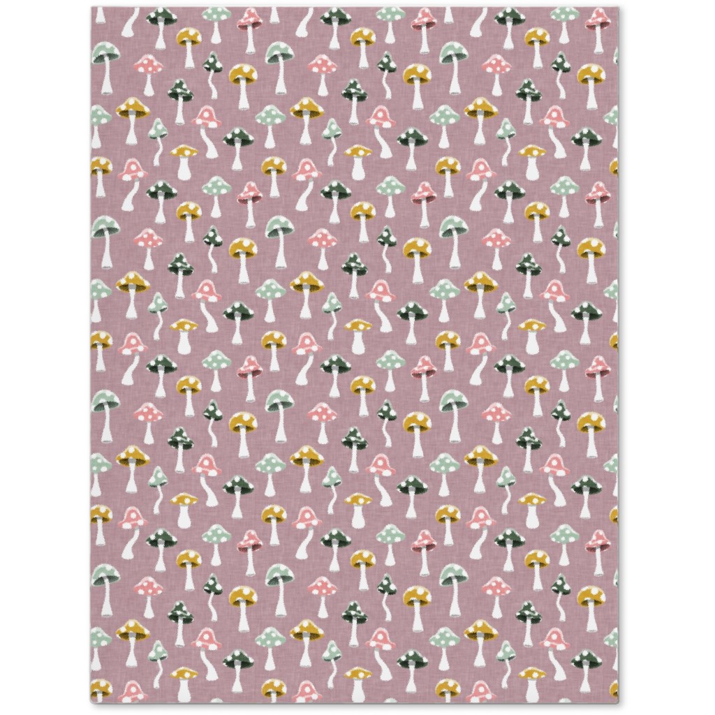 Multi Colored Mushrooms - Mauve Journal, Pink, Bright Pink