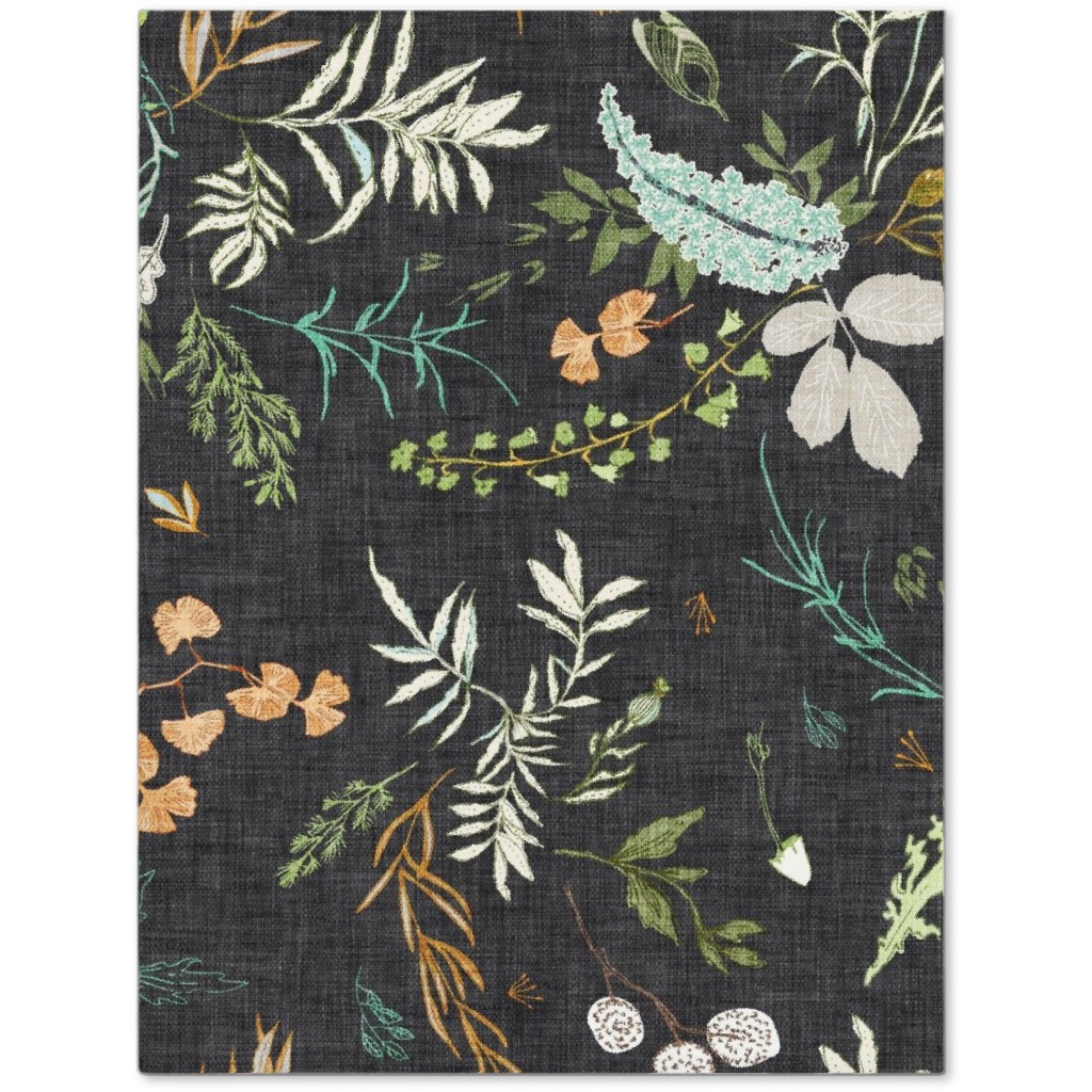 Foliage - Charcoal Journal, Multicolor