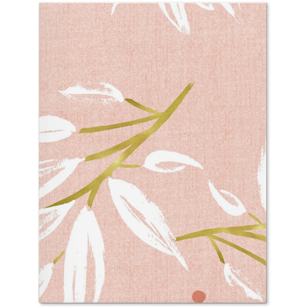Zen - Gilded Leaves - Blush Pink Large Journal, Pink