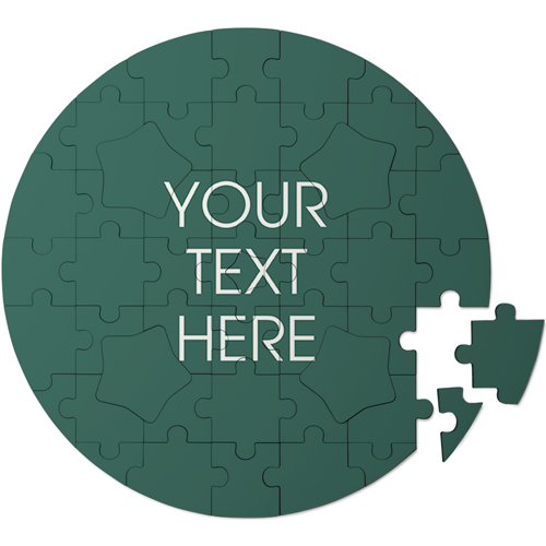 Your Text Here Keepsake Puzzle, Circle, Keepsake, Multicolor, multi
